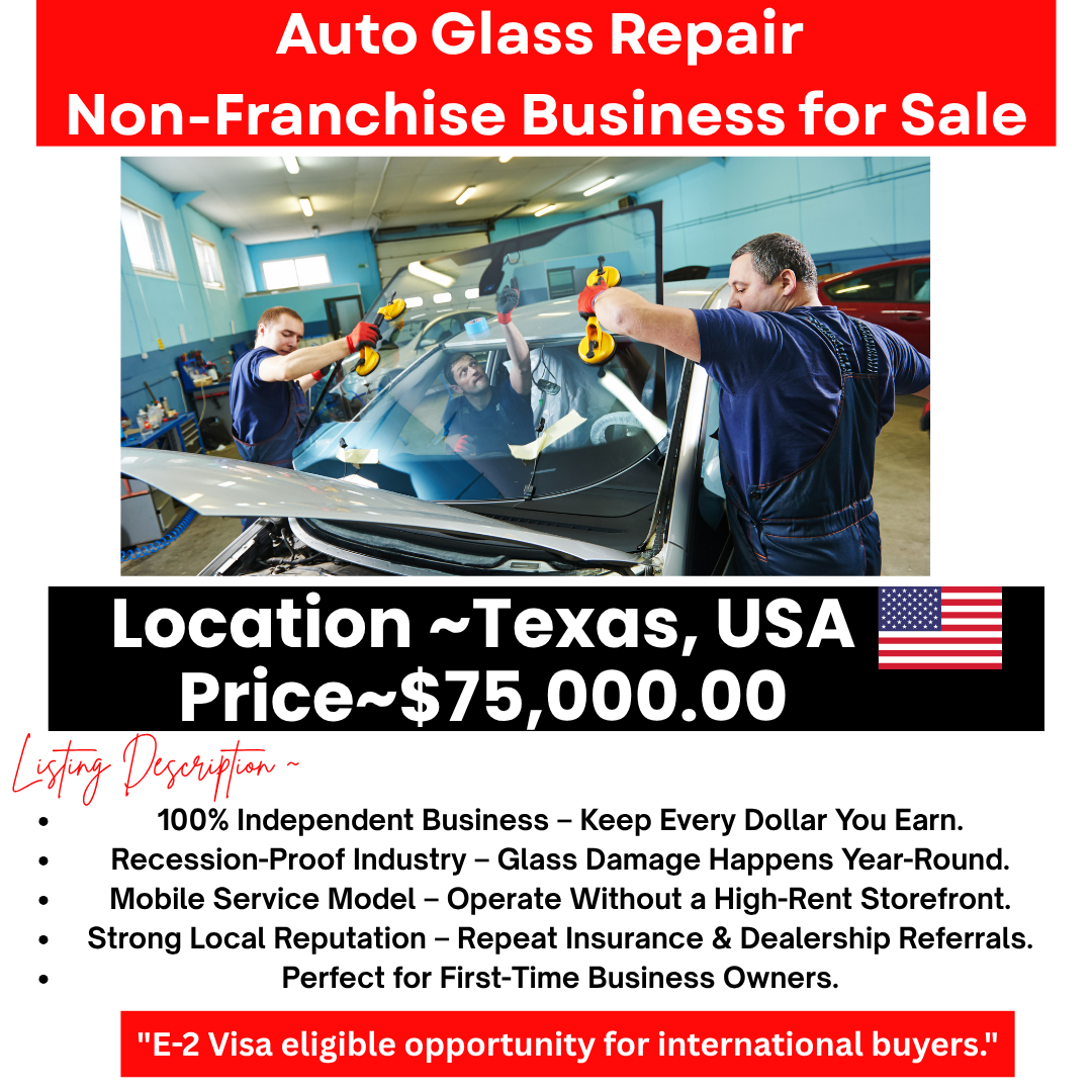 Precision Auto Glass Repair Business for Sale